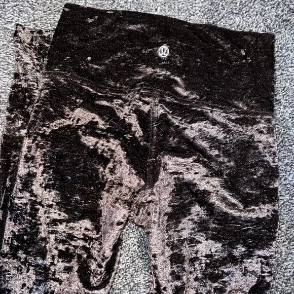 Lululemon H/R leggings Wunder Under, special edition Coffee Press Crushed Velvet - Picture 8 of 13